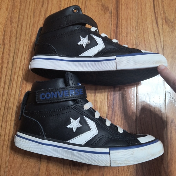 Converse All Star high top Velcro strap shoes, size children's 1.5 - Picture 4 of 12